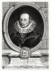 Medailonportret van Pierre de Bourdeille (1540-1614) Abt van Brantome door French School